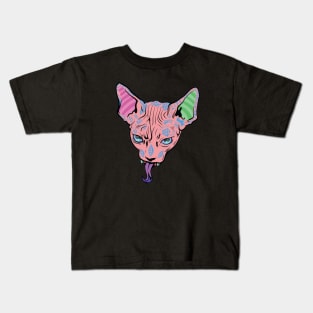 Dope chihuahua with awesome face tattoos illustration Kids T-Shirt
